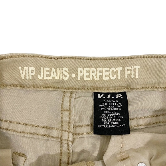 VIP Jeans Beige Perfect Fit Skinny Jeans, Juniors Size 5/6 - Picture 11 of 11